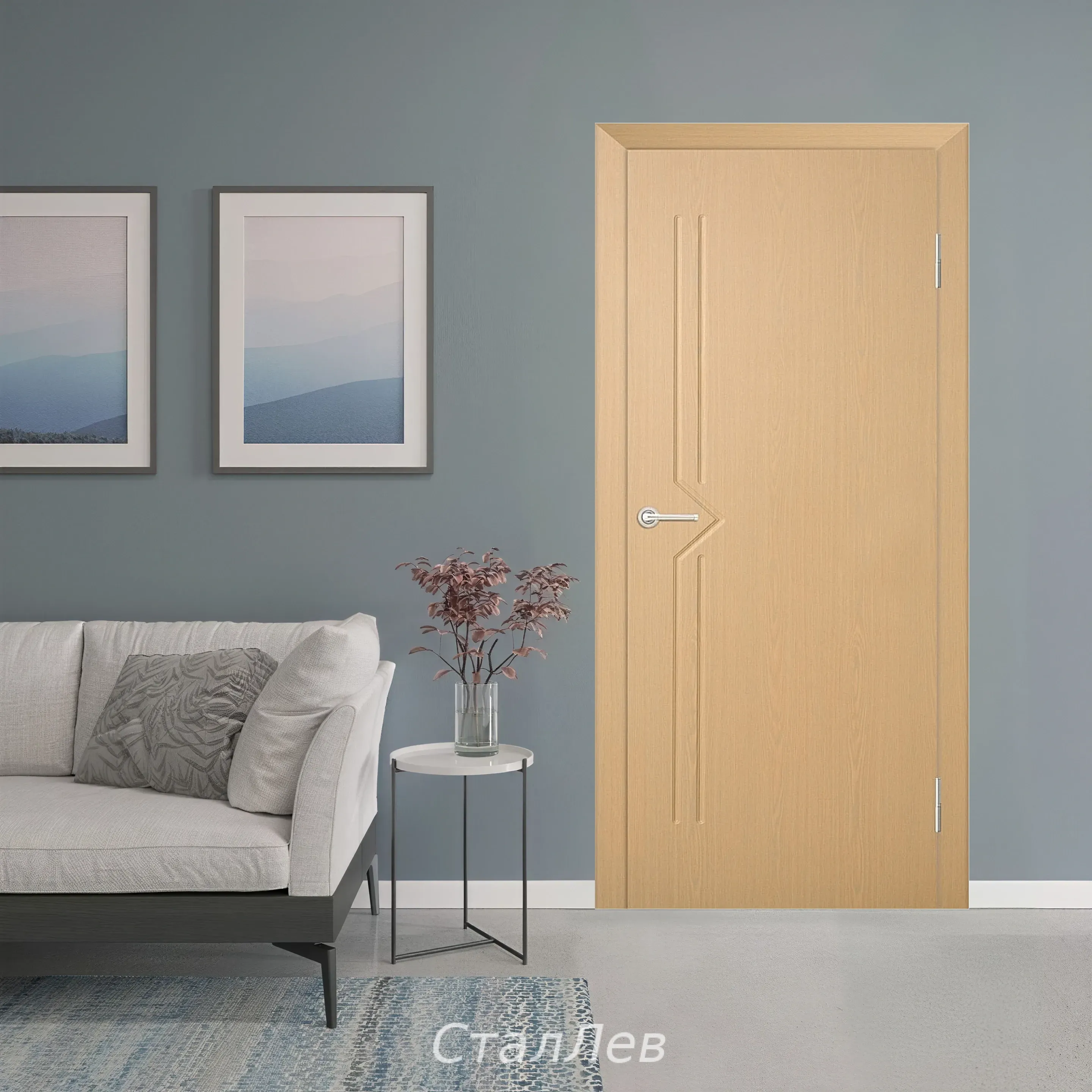 Межкомнатная ПВХ на заказ  дверь Стрела ДГ в Кирове